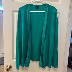 Ann Taylor Women's Teal Open Cardigan